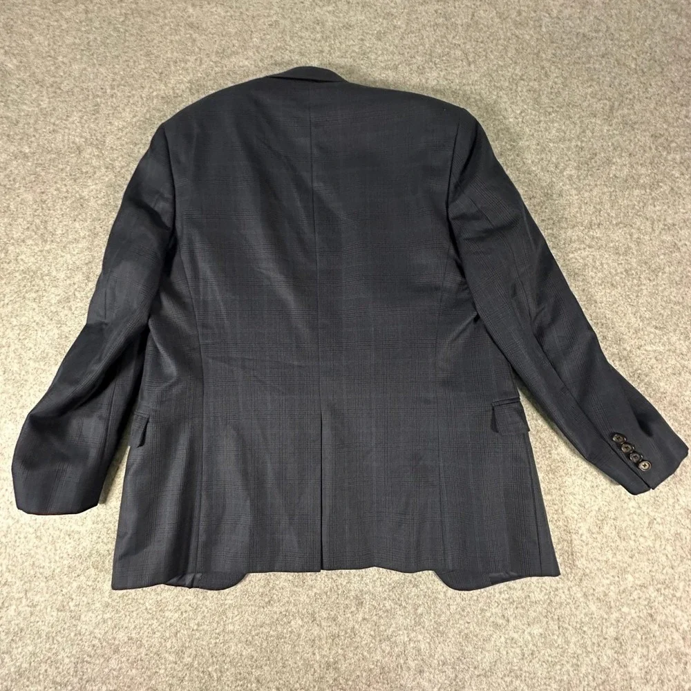 Lauren Ralph Lauren Blazer Mens 40R Blue Plaid Two Button Wool Blend